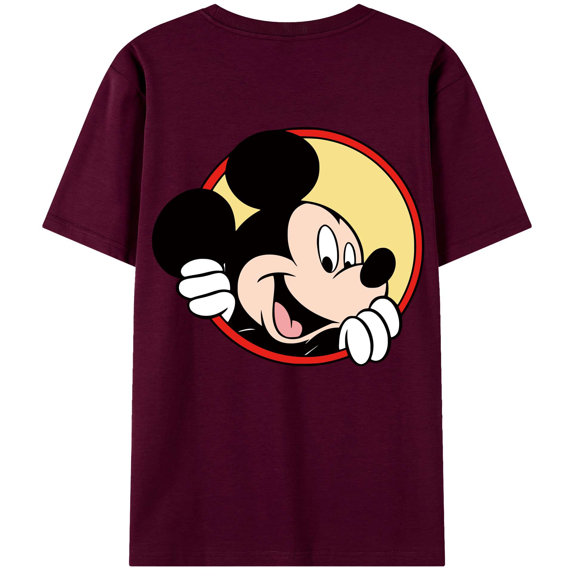 （画像用） ミッキーマウス Mickey Mouse レディース半袖Tシャツ(バックプリント)